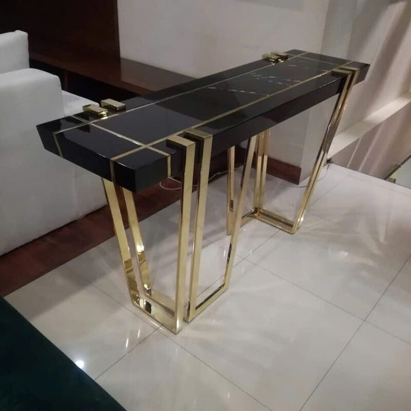 Khung chân kệ console inox mạ PVD - ảnh 7